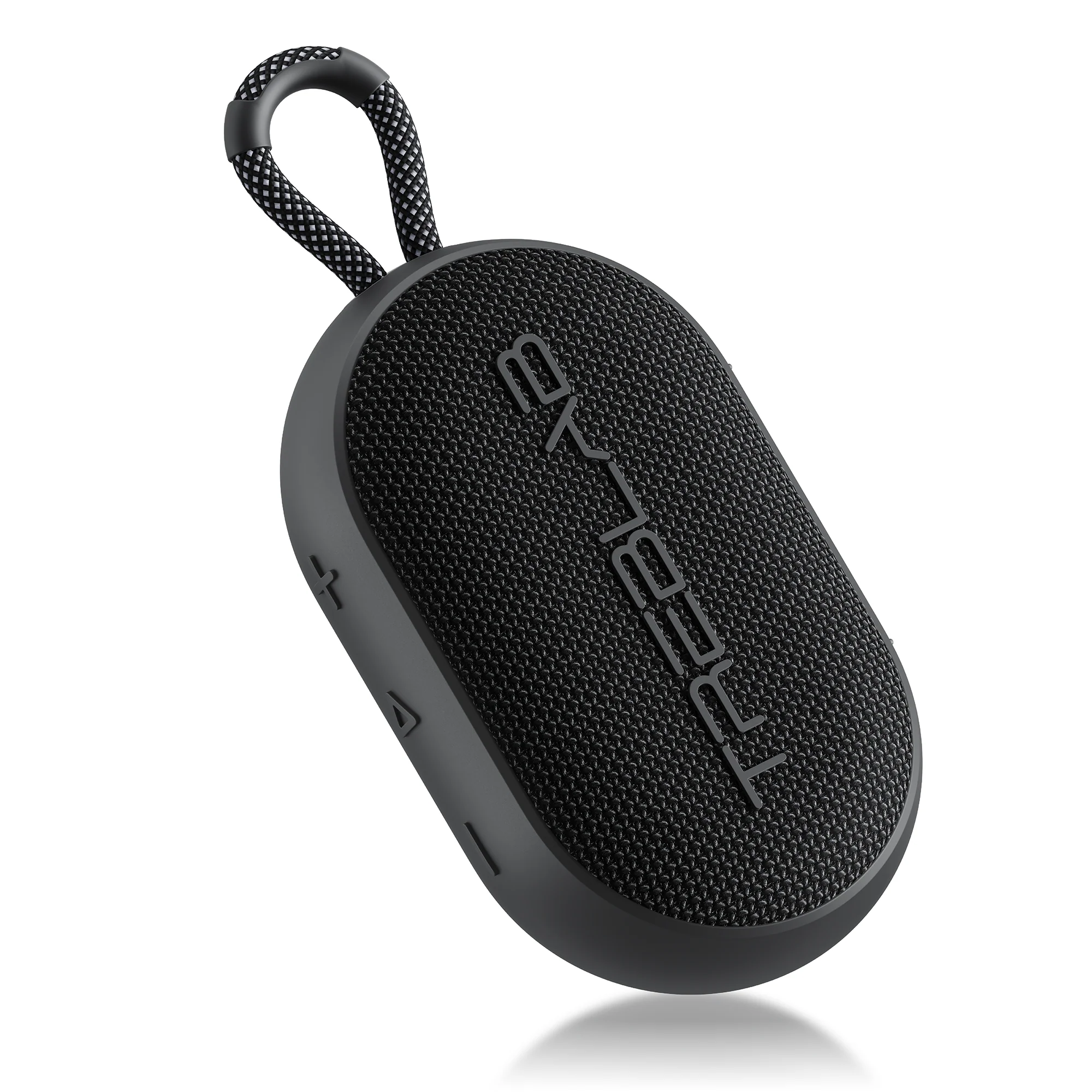 TREBLAB HD-Go - Ultra Portable Hand Held Speaker with Clip. 16H Playtime | 7W Power with Bass. IPX7 Waterproof. Built-in Mic. Compact & Lightweight. USB-C Charging — Small Speaker Bluetooth Wireless