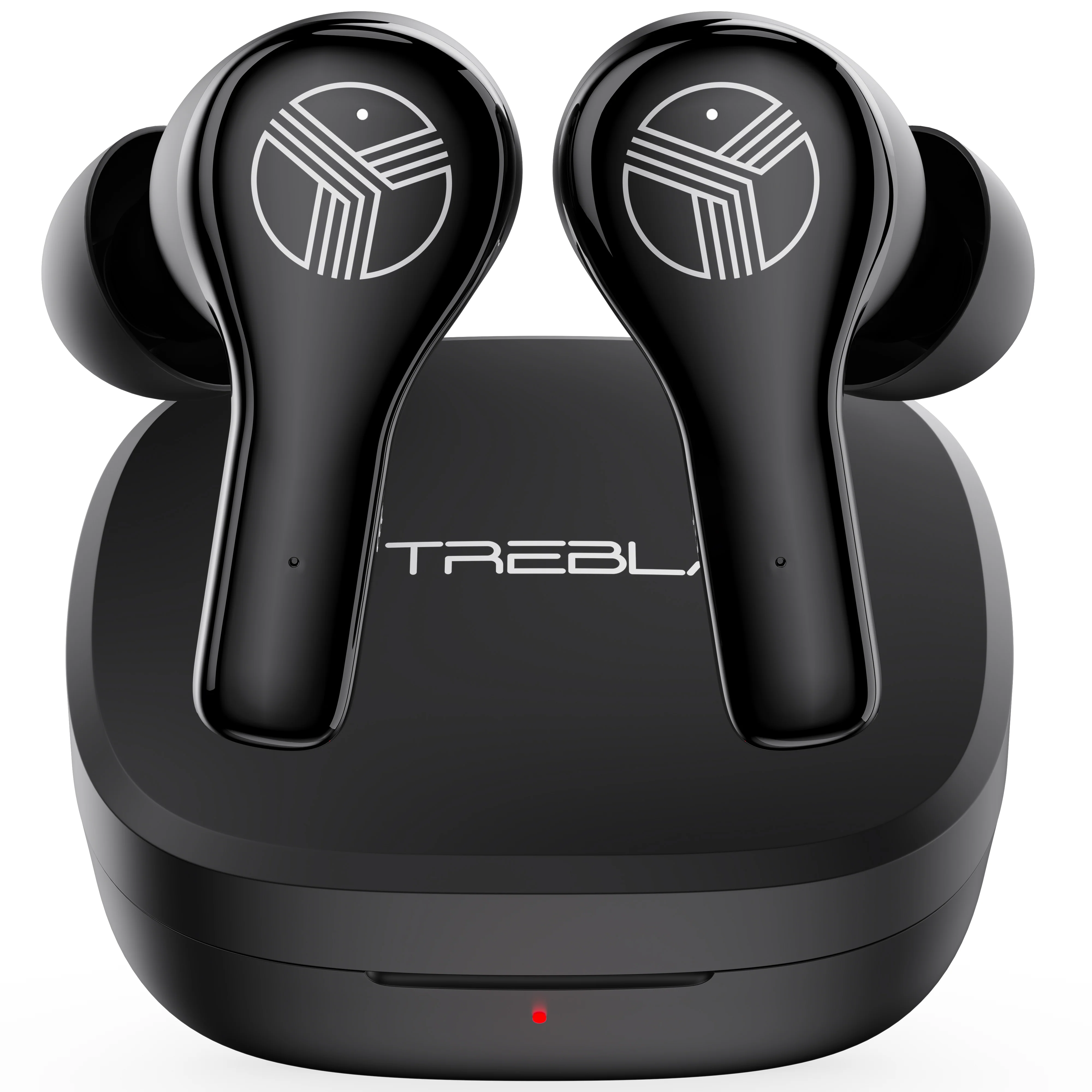 TREBLAB WX8 - True Wireless Earbuds with Pure Sound. Soft Silicone Ear Buds | IPX7 Waterproof. 45H Play. Wireless Charging. Noise Reduction Touch Control. In-Ear Bluetooth Headphones for Sports Running